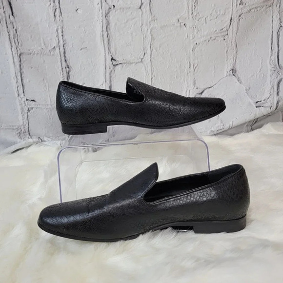 GIORGIO Brutini Black Slip On Loafer Driving Smoking Shoes Mens Business‎ 8.5 - Picture 2 of 14